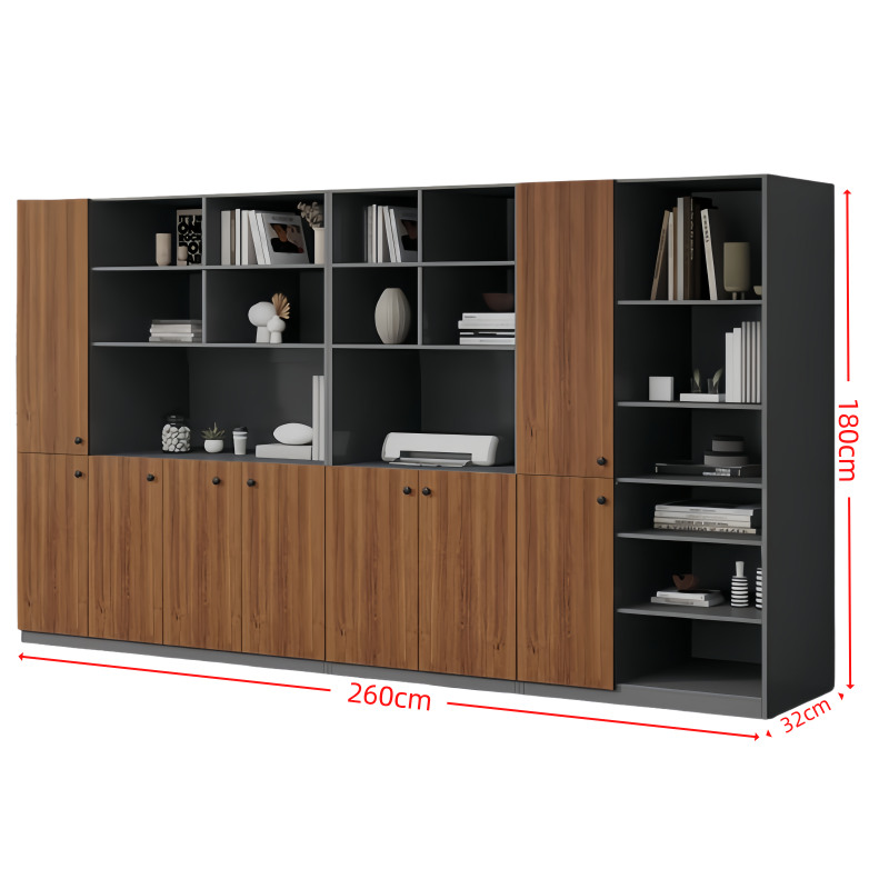 芙首泰书柜九门2600*320*1800mm个高清大图