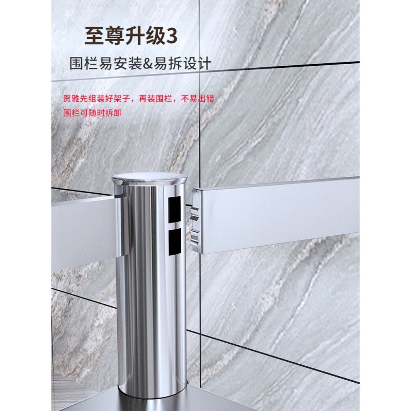带围栏护栏不锈钢厨房置物架落地3三多层微波炉收纳储物货架蔬菜4收纳层架 三维工匠高清大图