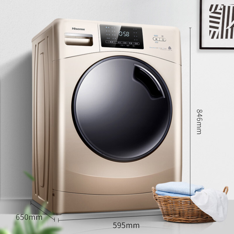 海信(Hisense) HG100DAA125FG 10公斤 滚筒洗衣机(计价单位:台) 金色