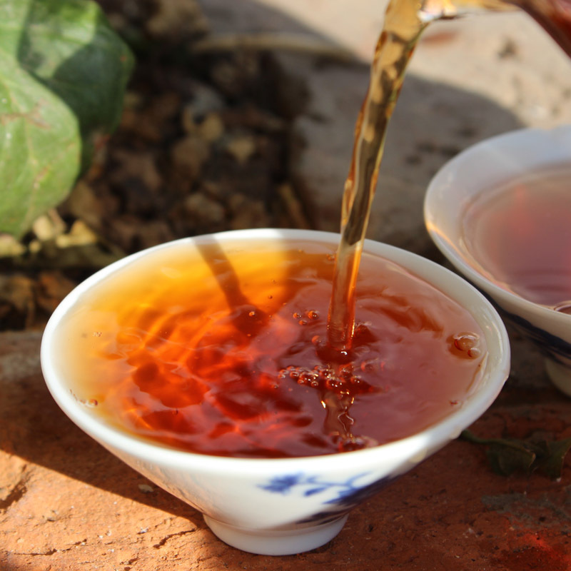 茗纳百川 云南七子饼茶3年陈古树普洱茶熟茶 饼茶特级勐海茶叶 天下共茗357克*7片整提2500g
