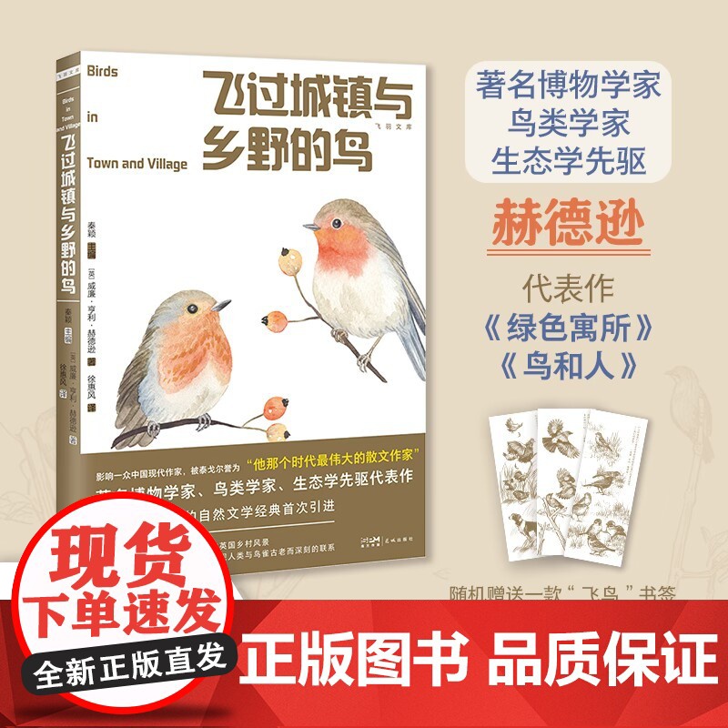 飞过城镇与乡野的鸟 鸟类学家赫德逊观鸟代表作 经典自然文学散文集 花城出版社正版书籍高清大图