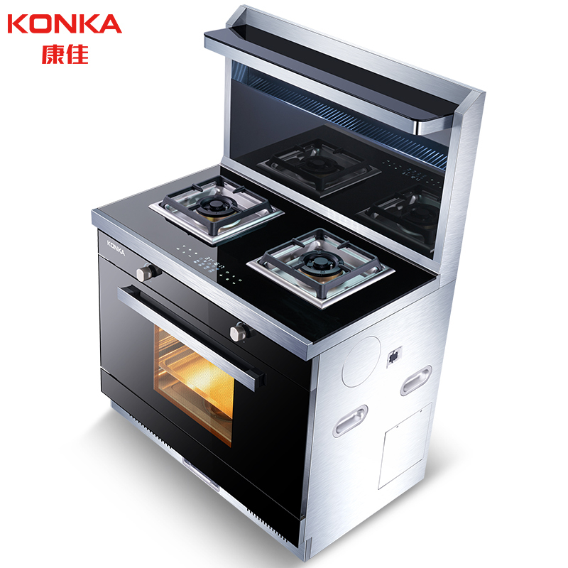 [苏宁自营]康佳(KONKA) 集成灶 自动清洗KA06 大容量电蒸箱 油烟机 燃气灶 环保灶 天然气款