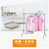 晾衣架落地折叠单杆式晒被子简易家用卧室内阳台凉挂衣杆地摊架 薄款长1.3米高1.1米无赠品