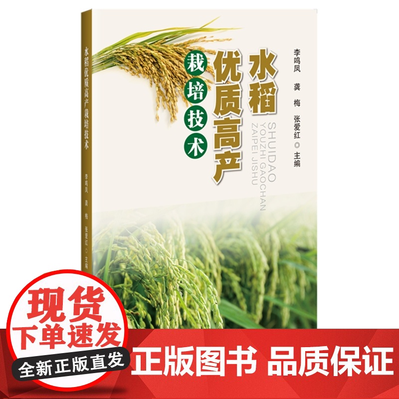 水稻优质高产栽培技术 李鸣凤 龚梅 张爱红 编 9787511668196 中国农业科学技术出版社高清大图