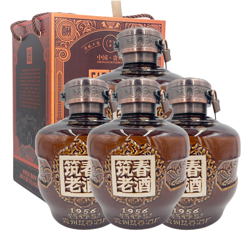 筑春 筑春老酒 洞藏老酒 53度 1.5L 酱香型 1500mlx4瓶