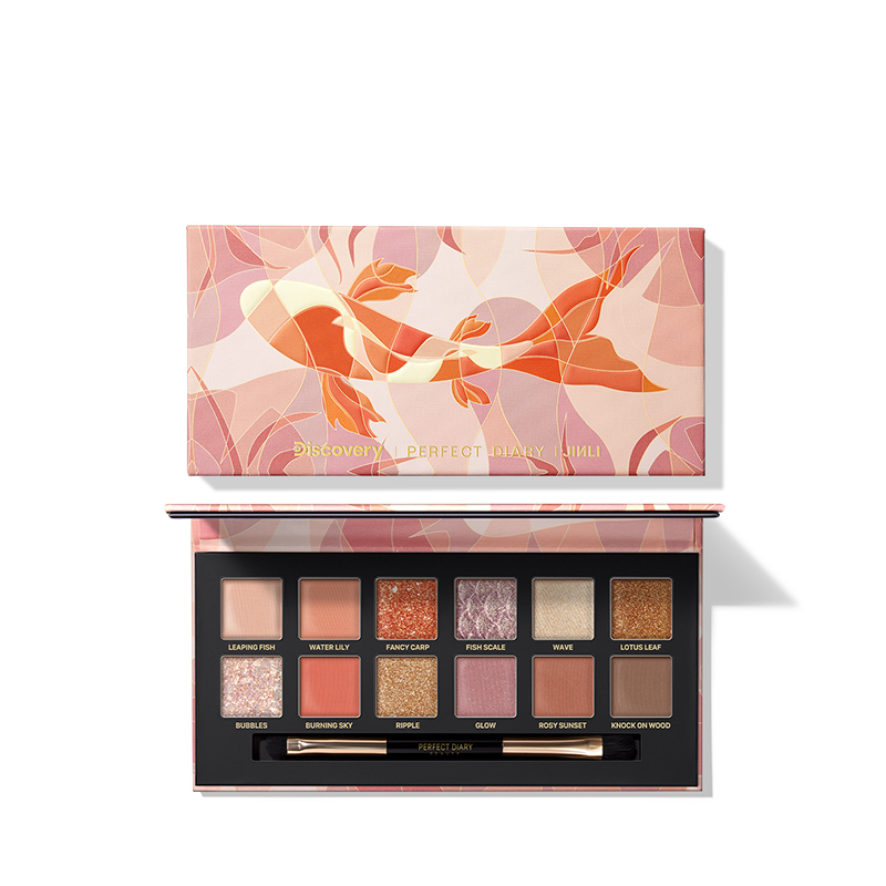 完美日记(PERFECT DIARY) 探险家十二色眼影盘10锦鲤蜜桃橘盘