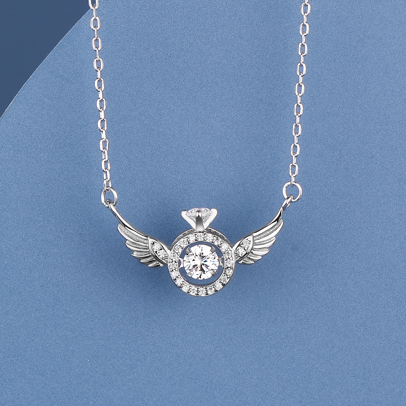 bf璀尚珠宝天使之翼s925银吊坠项链bfd0097