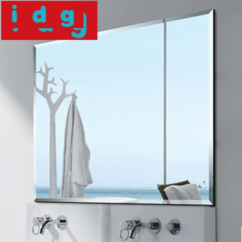 镜子厕所镜粘贴圆镜洗手间镜子贴墙卫生间镜子壁挂12斜边6656放心视频