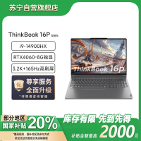ThinkPad联想高性能游戏创作本ThinkBook 16p 14代英特尔酷睿i9-14900HX 16英寸(32G 1T RTX4060 3.2K+165Hz)