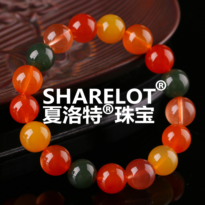 夏洛特天然水晶 福禄寿手串彩色水晶单圈手串时尚饰品
