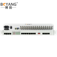 博扬 综合业务PDH光端机 16E1+32路电话(可定制磁石)+4路百兆物理隔离网络+2路RS485 1对价