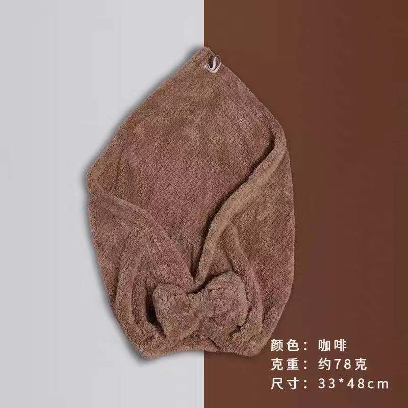 包头巾帽干发帽女吸水速干洗头发帽子干发巾网红可爱韩国浴帽 三维工匠 咖啡色干发巾