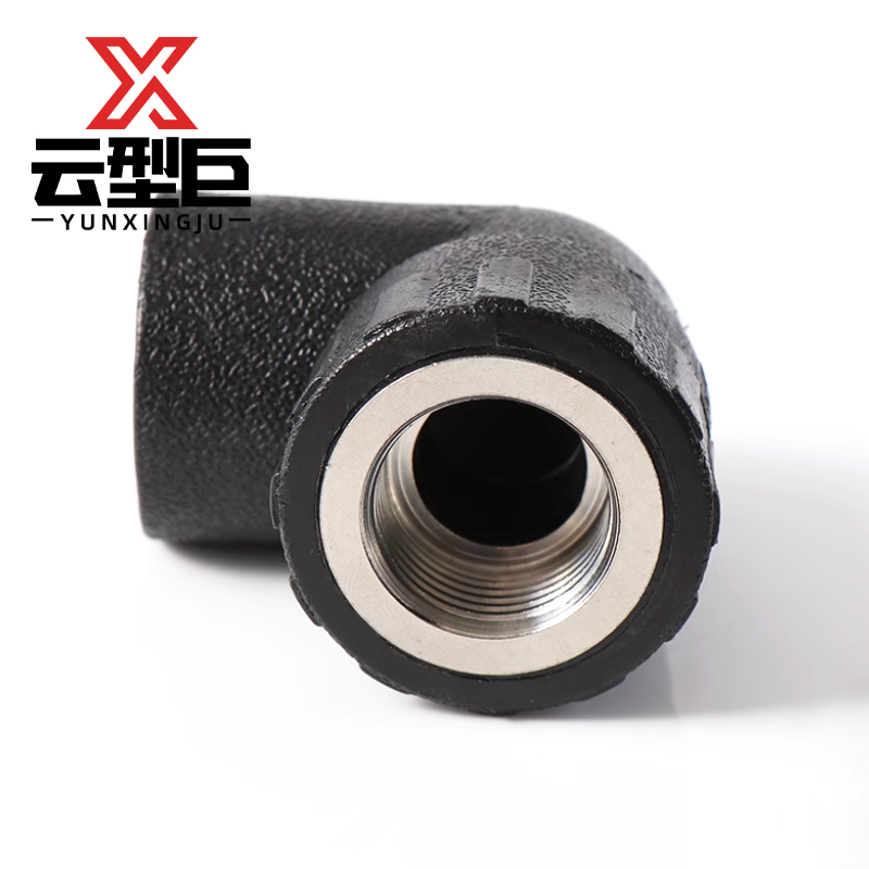 云型巨 PE内丝弯头 PE管配件饮用水自来水管硬管配件 32*1寸 单位:个高清大图