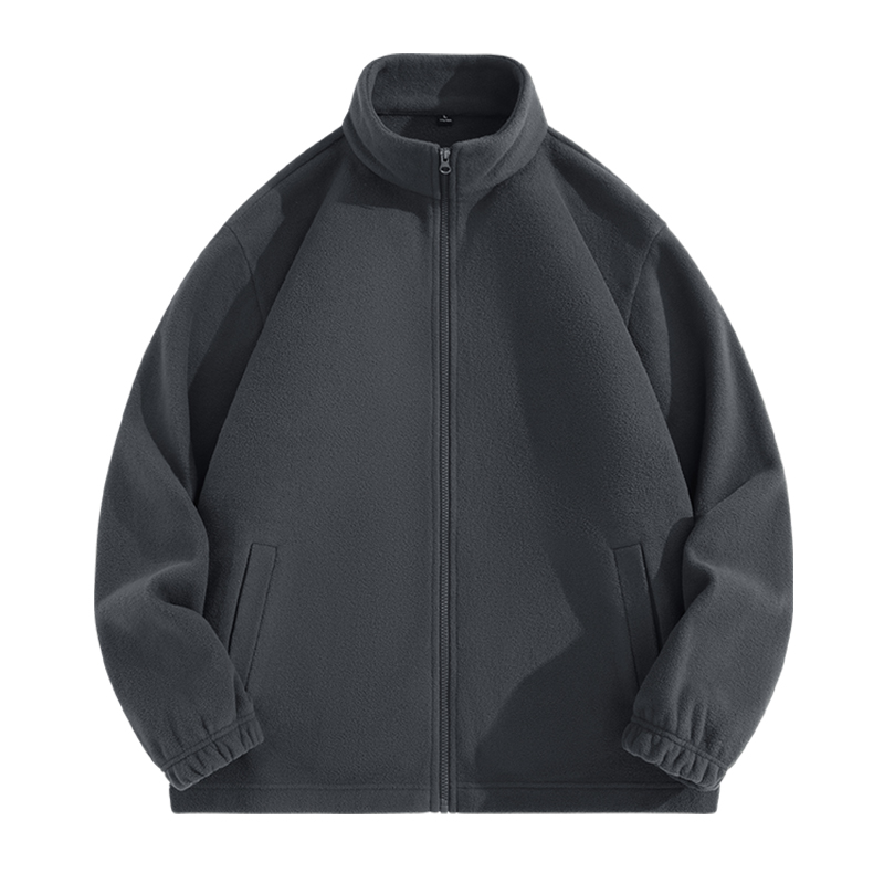 啄木鸟摇粒绒外套男款秋冬季2025新款灰色抓绒衣男士冲锋衣内胆色高清大图