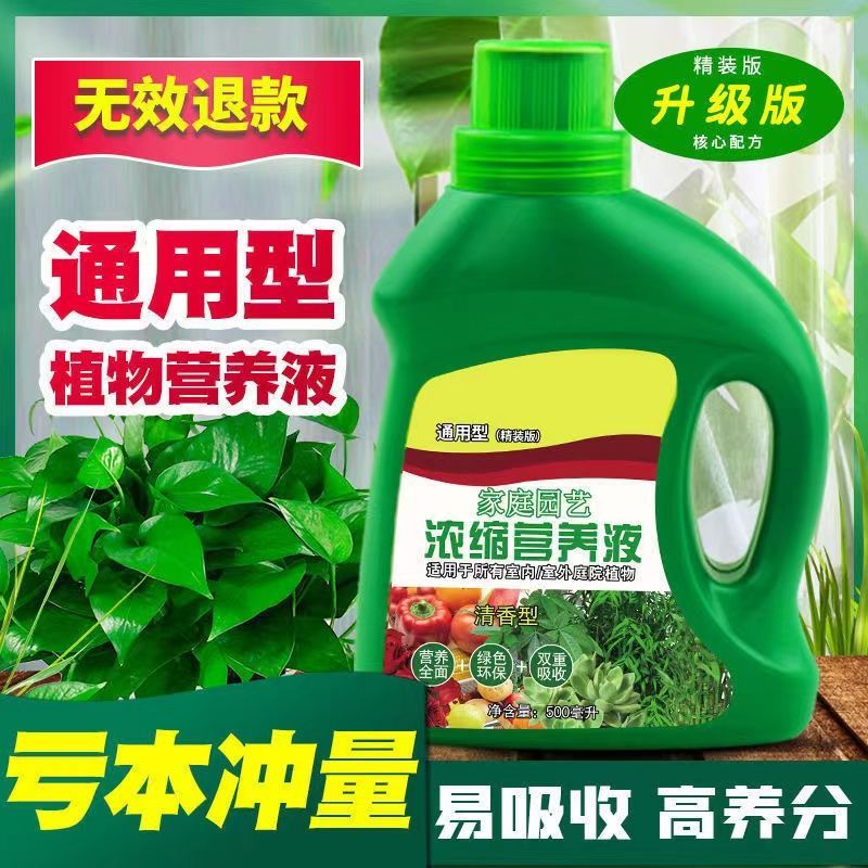 植物营养液通用型家用养花卉绿萝水培绿植多肉盆栽发财树肥料室内 套餐1大瓶500ml+营养补充+特实惠