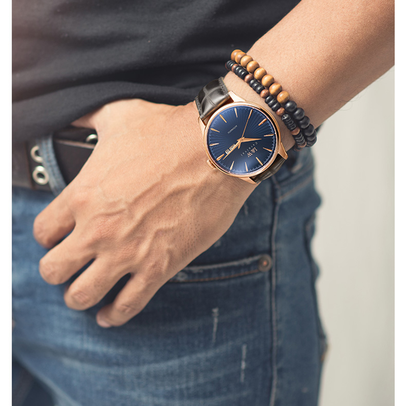 瑞士爱沃驰I&W CARNIVAL手表男士全自动机械表 男表进口机芯真皮带防水时尚双日历腕表新款品牌519G高清大图