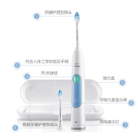 飞利浦（PHILIPS)电动牙刷 HX6616/50成人充电式声波震动牙刷智能计时1种模式, 3种强度设置, 2支牙刷