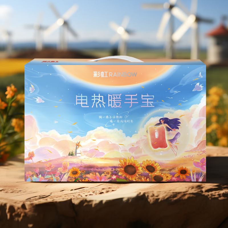 彩虹 货号:T614 电热暖手宝热水袋蓝色