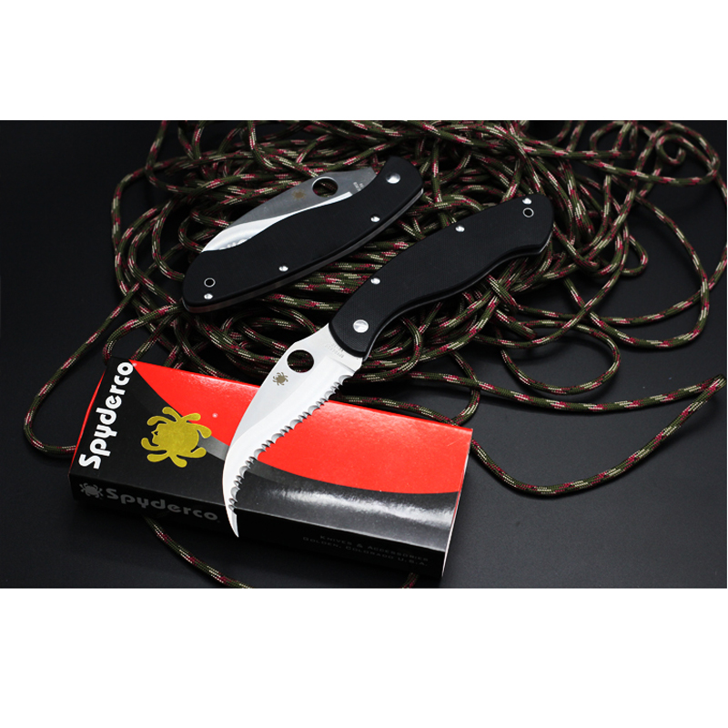 蜘蛛文官刀 全齿G10柄折叠刀户外刀高硬度折刀小刀 高硬度锋利折叠刀 随身收藏小刀 战术野营刀具 锯齿刀高清大图