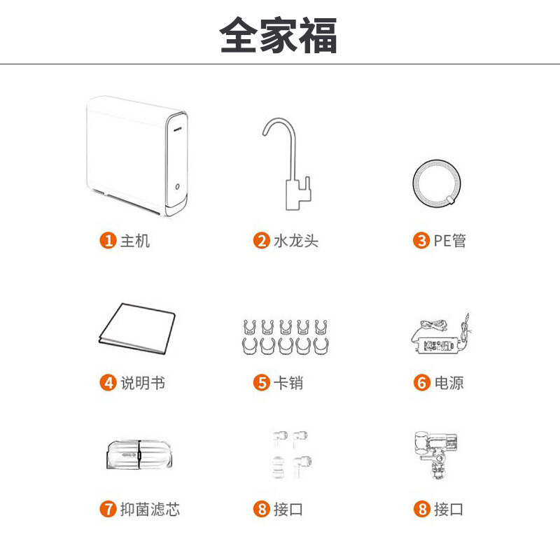 九阳(Joyoung)除重金属抑菌净水器 家用直饮RO反渗透净水机 700G大流量无桶低废水 智能电动换芯纯水机R7s