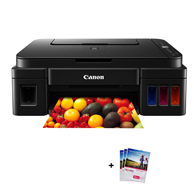 佳能(Canon)G2810彩色喷墨墨仓式连供照片相片打印机家用办公A4试卷文档一体机 替代G2800 3810 套餐三