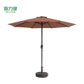 喜力健 户外休闲遮阳伞 D顶咖啡色-含底座-2.7米 把