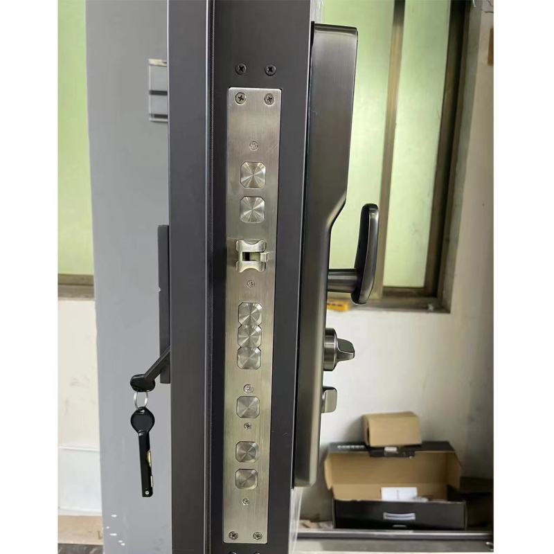 浙江防盗门厂家专业供应10公分锌合金智能锁防盗门航空铝箔填充