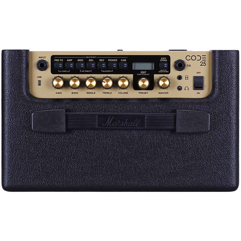 马歇尔(Marshall)吉他音箱 CODE25电吉他音箱 数字蓝牙效果器马勺电吉它音响 带混响 25W