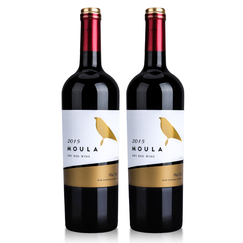 慕拉moula干红葡萄酒赤霞珠梅洛自酿干红葡萄酒750ml2
