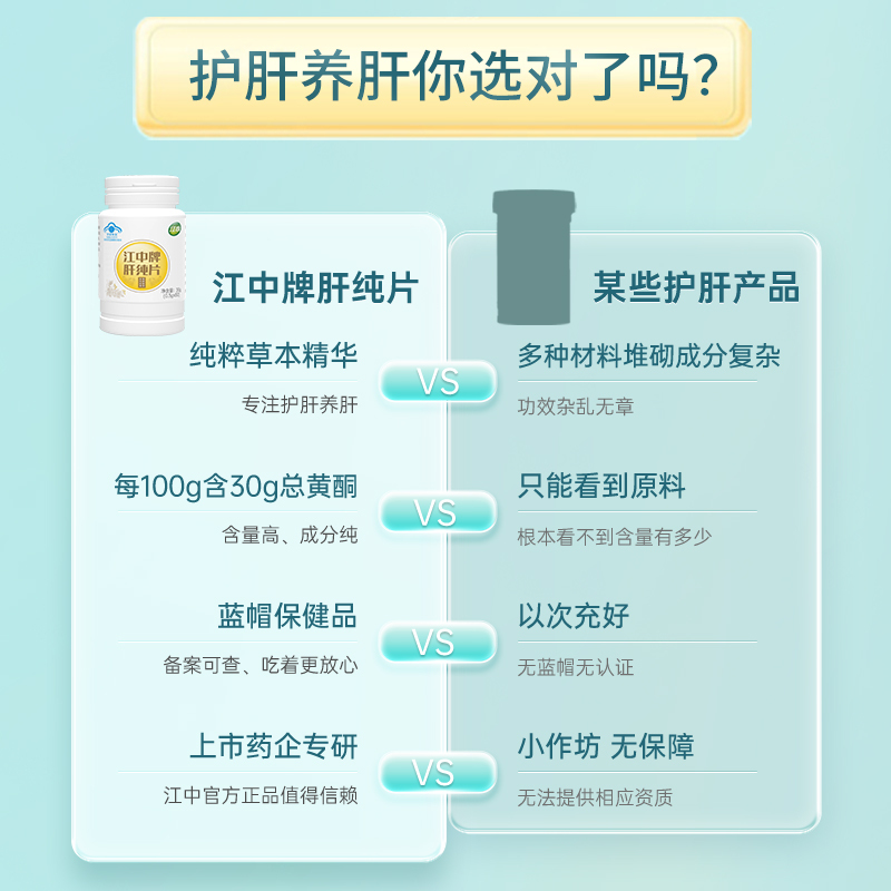 [3瓶装]江中牌肝纯片护肝片男士保健品养肝片护肝片熬夜官方正品旗舰店