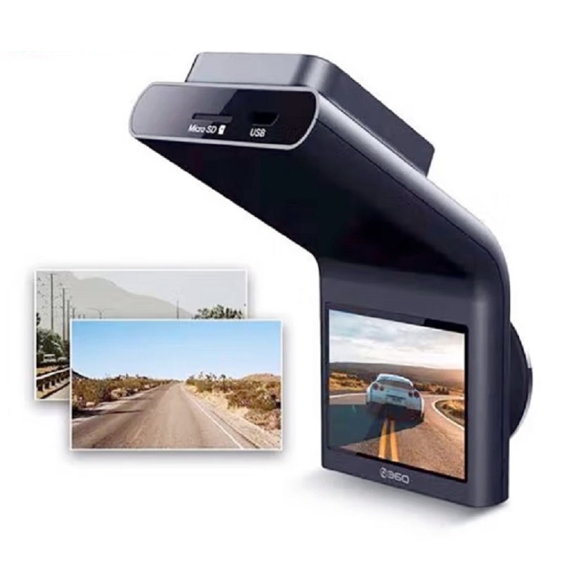 行车记录仪g300pro1296p高清黑灰色128g卡不含安装