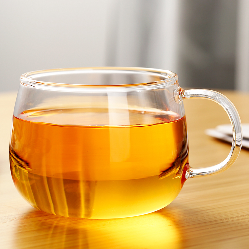 常生源茶杯玻璃杯高硼硅耐热耐高温花茶杯水杯子大肚先生杯