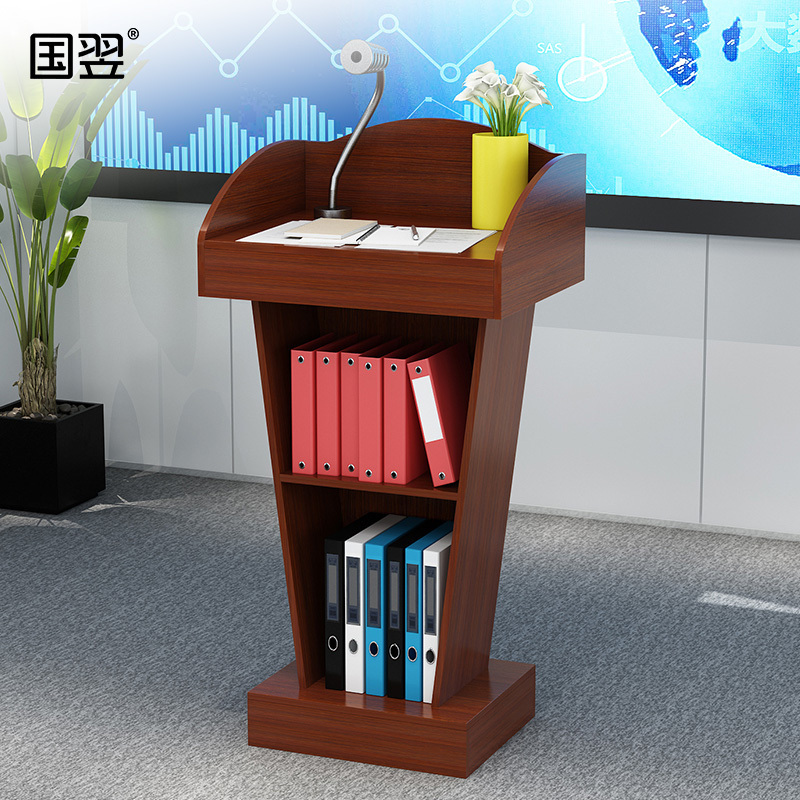 国翌 GY-YJT-454011办公家具演讲台培训台讲话台接待台教室讲台主持台发言台迎宾台 450*400*1100mm