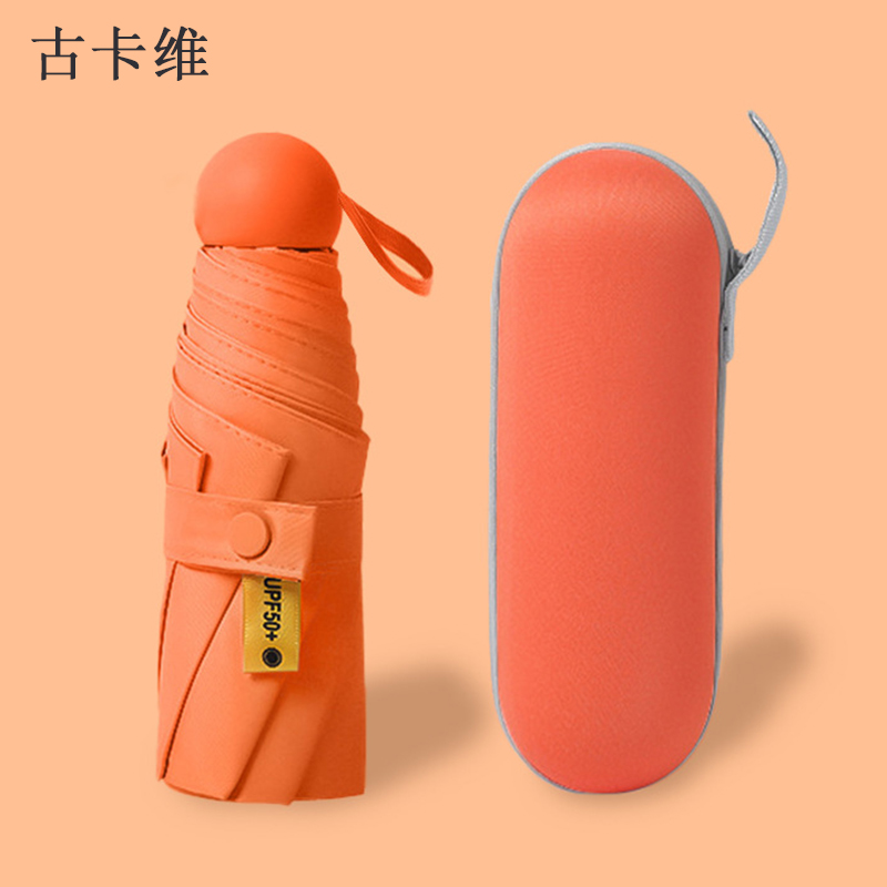 古卡维黑+粉防晒晴雨伞套装MX005高清大图