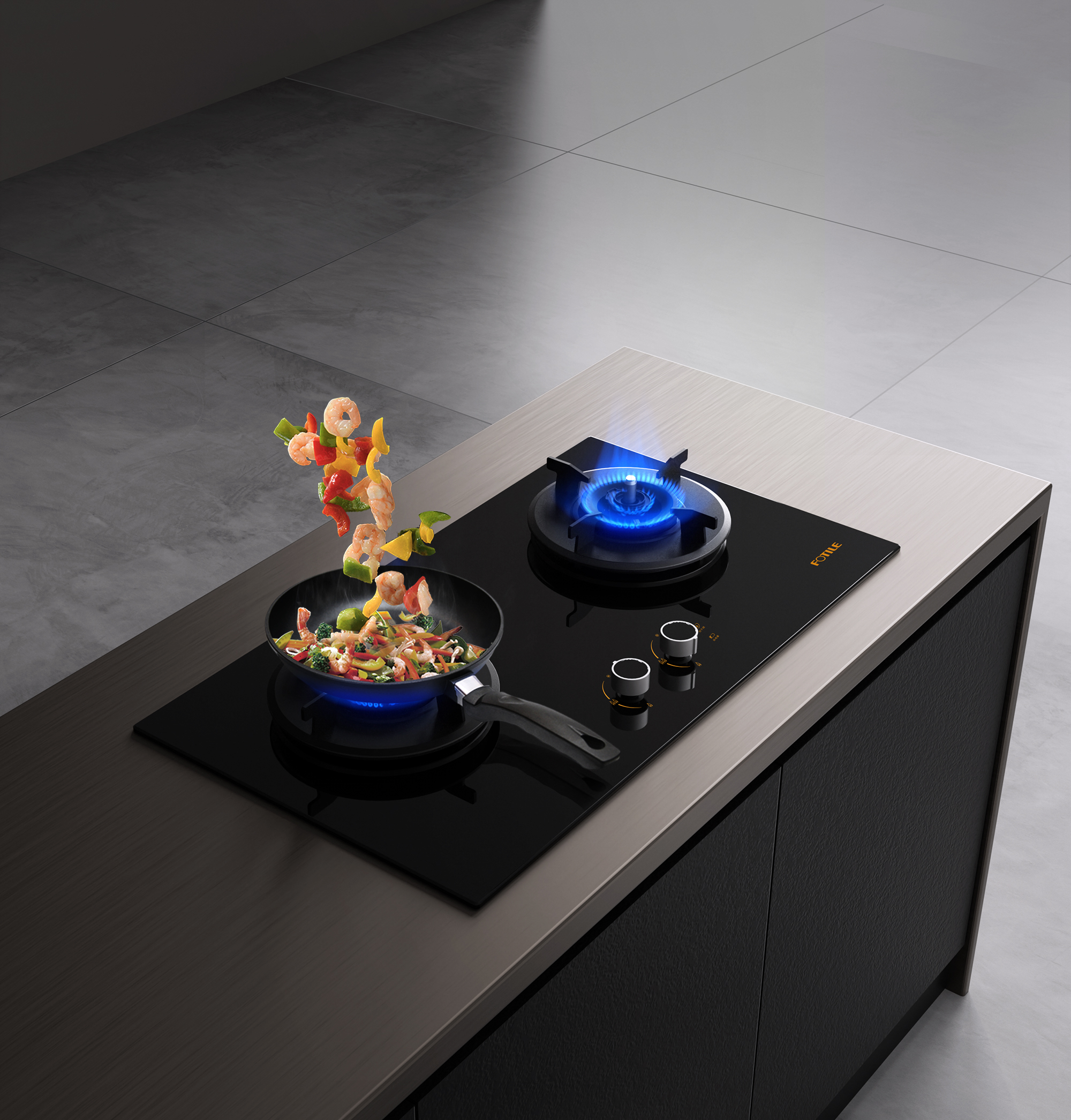 2kw煤气灶 方太燃气灶嵌入式 单灶具 天然气灶双眼灶台 煤气炉02-thk