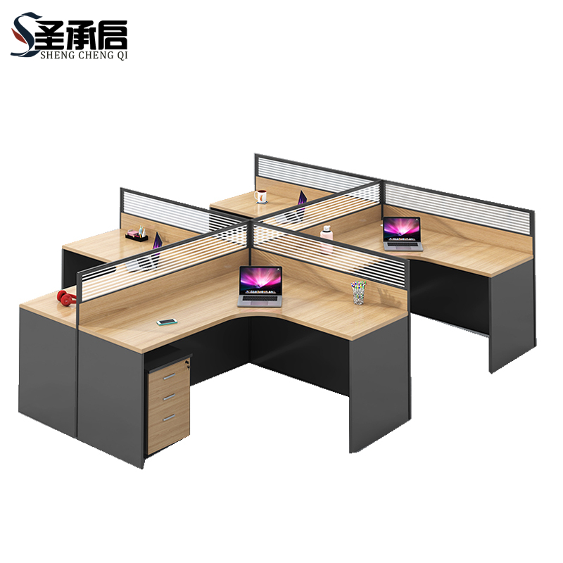 圣承启 屏风办公桌 C4柜张高清大图