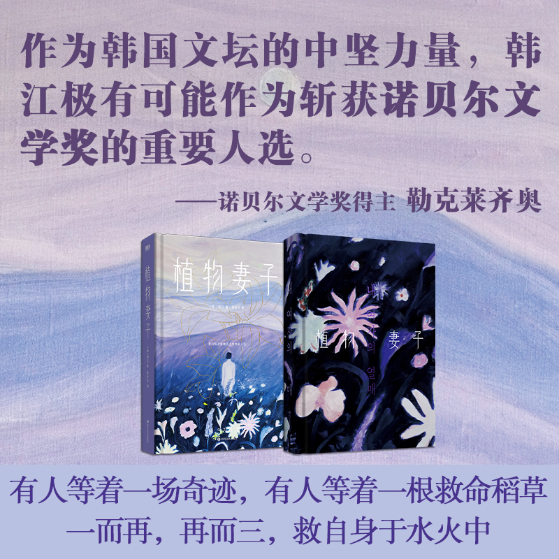 [全2册]素食者+植物妻子 [正版]2024诺贝尔文学奖得主韩江作品集2册套装 素食者+植物妻子 外国现当代文学小说高清大图