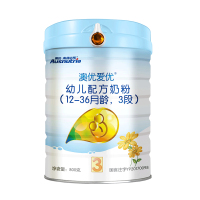 【领取优惠券更优惠】澳优爱优3段(12-36个月)800g罐乳铁蛋白新西兰进口奶源优选系列婴幼儿配方牛奶粉官方旗舰店