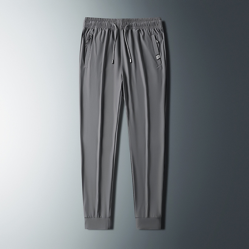 啄木鸟男士2025夏季新款冰丝速干透气裤子舒适百搭宽松裤休闲长裤高清大图