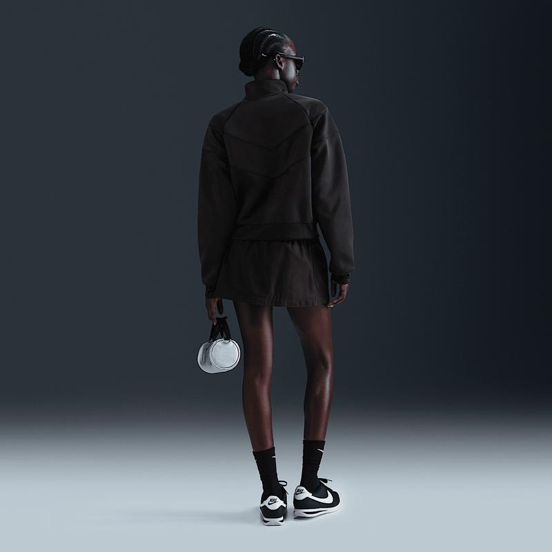 Nike/耐克女士复古风尼龙拼接针织运动夹克轻便防风潮流外套高清大图