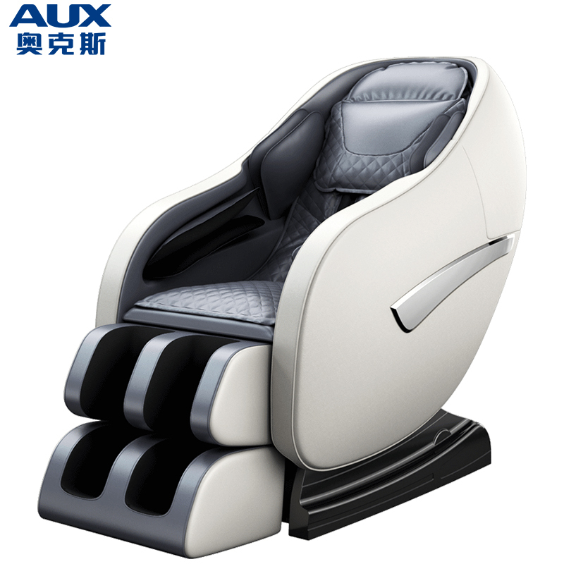AUX/奥克斯豪华智能按摩椅N3家用全身全自动太空豪华舱小型多功能电动沙发深V零重力颈椎肩腰揉捏按摩器 灰色