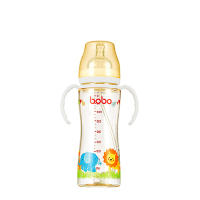 乐儿宝(bobo)PPSU宽口径奶瓶300毫升(白色)12个月以上