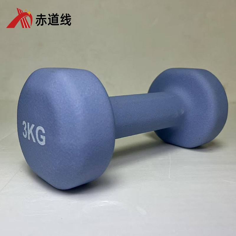 赤道线 浸塑哑铃健身锻炼哑铃男士运动力量训练3KG*2小哑铃 深兰 CDX-1024S-YLQ3高清大图