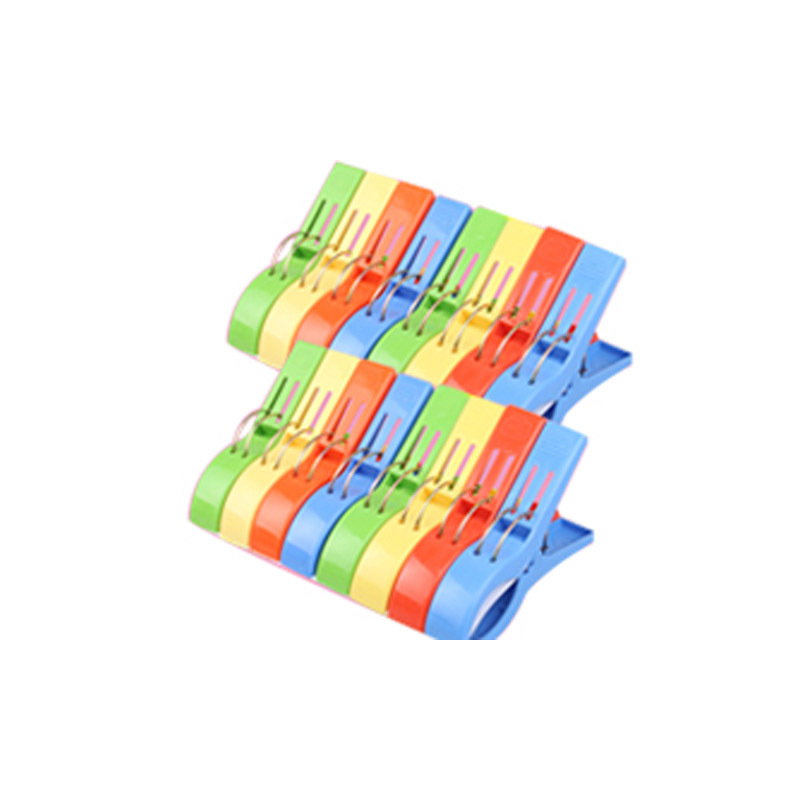 大号防风衣夹塑料夹子 晒棉被夹子衣服夹子 大号夹子|4包[16个装]