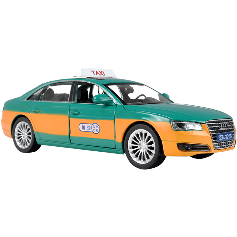 仿真儿童玩具朗逸出租车合金小汽车模型上海北京现代的士回力车音效