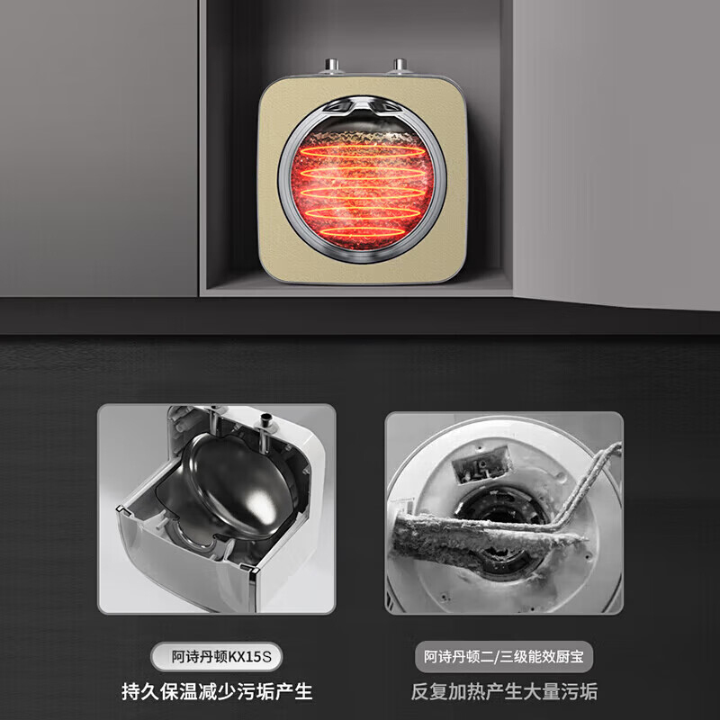 USATON/阿诗丹顿 储水式电热水器电暖宝 一级能效 1500W速热节能 6.8升大容量 上出水小厨宝KX15高清大图