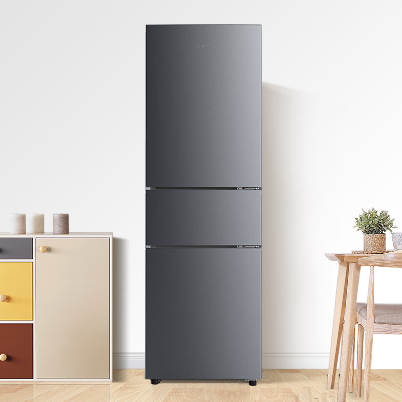 创维skyworthbcd223wty星云灰冰箱二级能效三门三温区