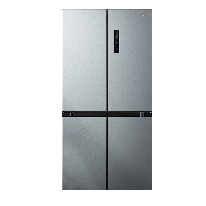 美的(Midea)480升大容量双变频一级能效十字四开门 超薄家用风冷电冰箱 MR-497WSPEA 榭湖银高清大图