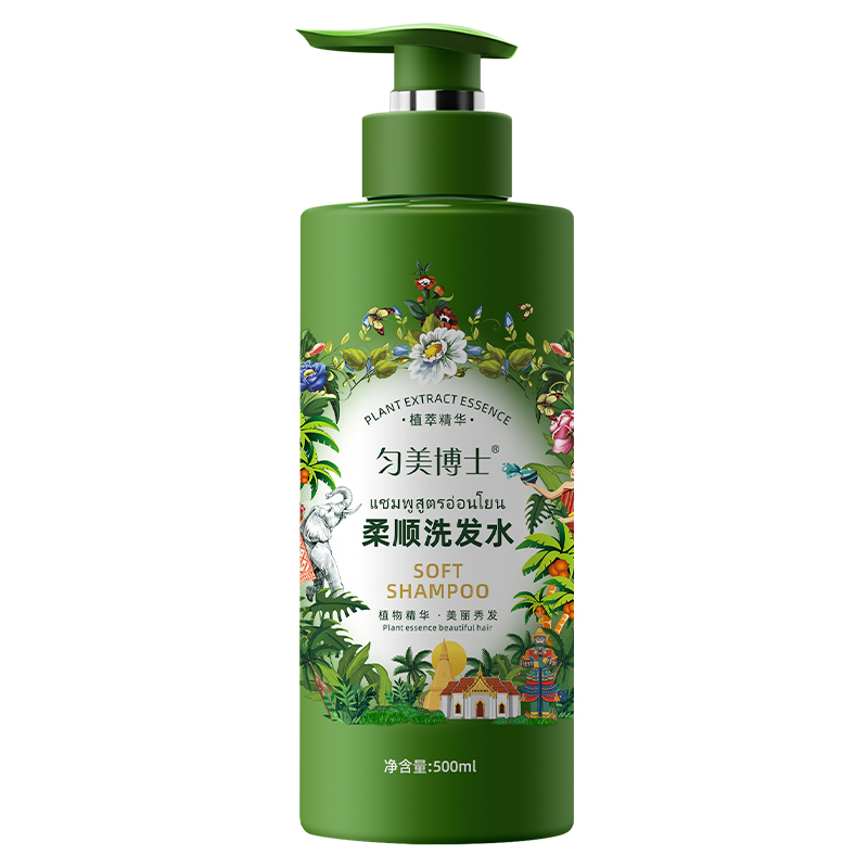 匀美博士柔顺洗发水500ml 控油蓬松丝滑持久改善毛躁去屑止痒清洁护发高清大图