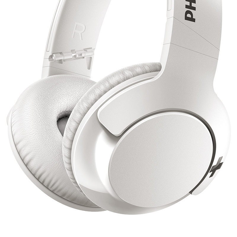 Philips/飞利浦 SHB3175 头戴式无线蓝牙耳机 重低音轻便携头戴式手机电脑耳机耳麦 适用于蓝牙连接通用 白色